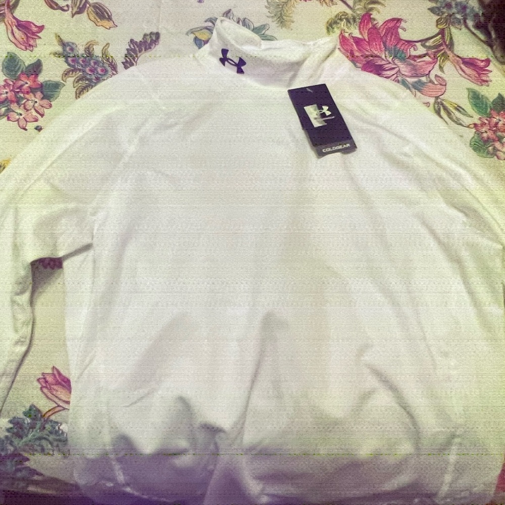 Under Armour White High-Collar Top
